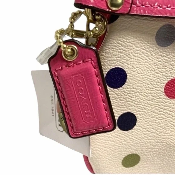 Coach Limited Edition Multi Color Polka Dot Wristlet - Picture 6 of 10
